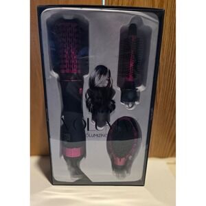 Volumax 4-in-1 Volumizing Hot Air Brush Pink Black Ceramic Tourmaline 1000W New